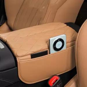 센터 콘솔 팔걸이 박스 커버 패드 메르세데스 벤츠 C E 클래스 W214 E260 23-24 가죽 스크래치 방지 쿠션
