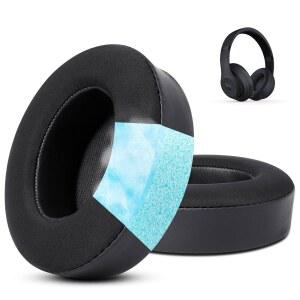 [미국배송] GVOEARS 스튜디오 교체 이어 패드 - BEATS STUDIO 2 B0500 B0501 / 3 유선 무선 헤드폰용 업그레이드 커버 쿨링 젤 쿠션(블랙)