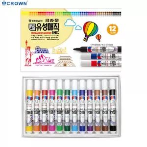 [크라운] 유성매직 12색 세트