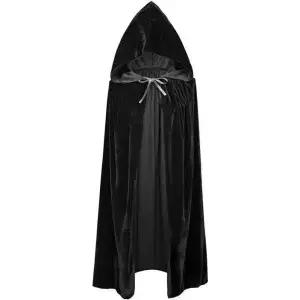 마녀 뱀파이어 코스프레 의상을 위한 AIVibrat 벨벳 후드 망토 성인 할로윈 파티 케이프