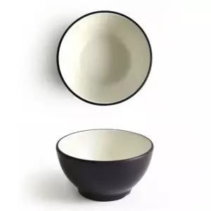 투톤 멜라민 한정식 밥그릇 밥공기 11.8x6.2cm 7호