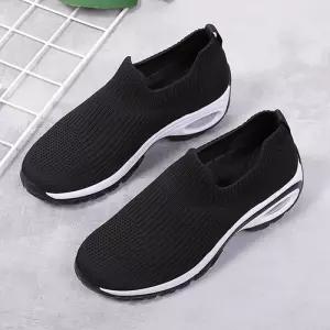 2컬러 메쉬 통풍 여성 에어 슬립온 스니커즈 LK517