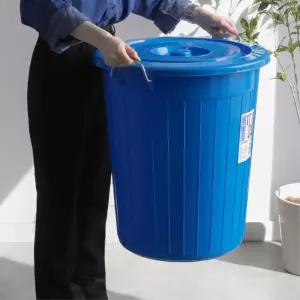 청통 만능바스켓 뚜껑 보관통 원형 대형 불리수거 쓰레기통 퇴비보관 55L 75L 110L 방