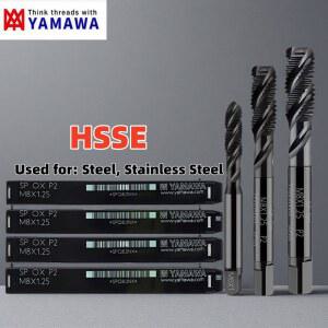 1PCS 야마와 스틸 INOX HSSE 표준 파인 스파이럴 플루티드 탭 M1M2M3M4M5M6 SP-OX 나사 탭 M7M8M10M11M12M14M16M18M20M22M24