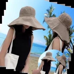 챙큰모자 여성 린넨 챙모자 벙거지 버킷햇 보넷 해변 사파리 햇