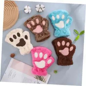 곰돌이 핸드워머 손토시 반장갑 방한 털장갑 겨울장갑 장갑선물 따뜻한 손가락 보온