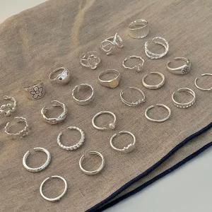 (무료배송) (실버925/57종) 데일리 레이어드 실버 은반지 오픈링 모음 순은 실반지