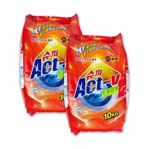 슈퍼액트 분말세제 일반드럼겸용 세제 10kg 2개입-O 세탁세제 빨래세제 가루세제 세탁비누