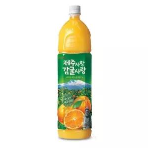 [제이프로젝]롯데)제주사랑감귤사랑 1.5L 문구용품 사무용픔 음료수 탄산 주스