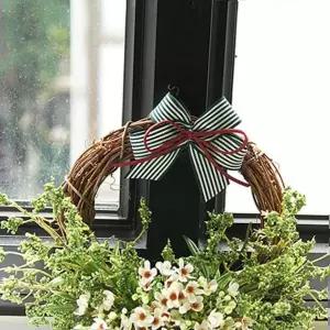 조화리스 하나하나 엮어서 만드는 안개꽃 미스트 리스