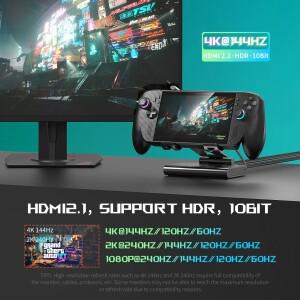 ROG Xbox Ally X (2025)/ROG X용 도킹 스테이션 4K@144Hz, HDMI 지원 6-in-1 도크, 3단계 듀얼 팬 쿨링, PD