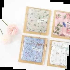 선물용손수건 아사 면 손수건 여성 선물 포장 가제 에티켓 큰 반다