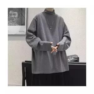 슬램덩크 남성 폴라티 솔리드 반폴라 긴팔티셔츠 봄가을 상의 HO3