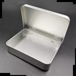 은색 사각 틴케이스 소품정리 철제케이스 정리 여닫이