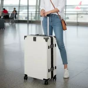 여행용 캐리어 24인치 28인치 대형 알루미늄 PC 폴리카보네이트 가성비 대용량 화물용 수화물 하드 유럽