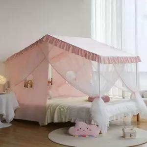 어린이 침대텐트 공주 캐노피 원형 모기장 커튼 방꾸미기 실내용 텐트침대