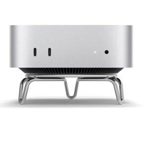태블릿스탠드 Mac Mini M4 스테인레스 스틸 브래킷 완벽한 하단 방열 장치 데스크탑 기본 스토리지 실버