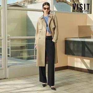 슬림 코지 실루엣 폴리 트렌치코트(VA2BB92)