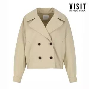 더블 버튼 하프 트렌치 코트(VA3BB10)