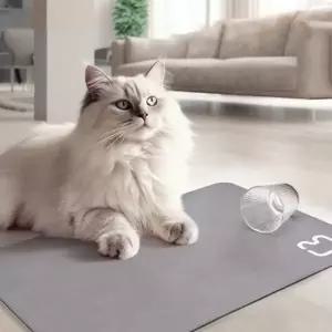 규조토 식기매트 60x40cm 부엉이 그레이 강아지식기매트규조토 강아지규조토