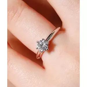 [샤밍주얼리]7부 천연 다이아 반지 우신 GIA 결혼 기념일 선물 프러포즈 퓨어 여자 친구 아내 예물