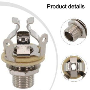 일렉트릭 기타 픽업 스테레오 입력 소켓 출력 황동 페달 암 커넥터 1/4인치 6.35mm