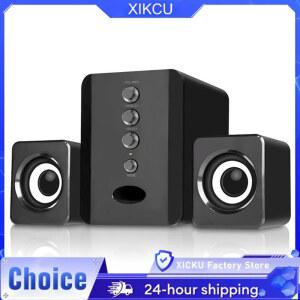 XIKCU 풀레인지 3D PC 스피커 박스 사운드 바 스테레오 서브우퍼 베이스 DJ 음악 컴퓨터 스피커 USB 노트북 휴대폰 TV용