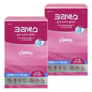 크리넥스 실크소프트 270매X3개입 2팩