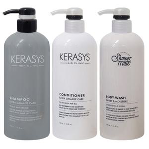 케라시스 샴푸 + 린스 + 바디워시 750ml 3종세트