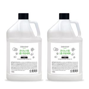 은나노스텝 주방세제 대용량 4L x 2개 (자몽향) 고농축 1종 세제