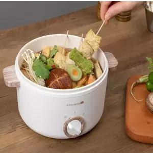 까사맘 세라믹 멀티 쿠커 1.5L 미니 전골 샤브샤브 라면 전기 냄비