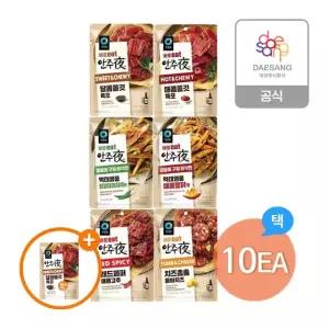 청정원 육포/먹태 6종(매콤/달콤/치즈촘촘/레드페퍼/청양데리야끼/매콤불닭) 10개 골라담기+(증)달콤육포1