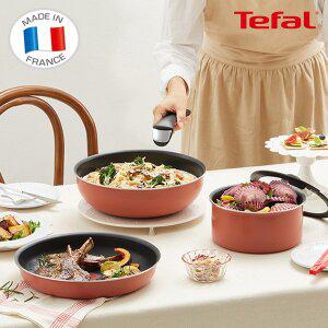 [테팔] 매직핸즈 엑스엘 포스 레드코랄 볶음팬 멀티 6P 세트