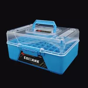 캡스 에기뱅크 에기케이스 에기꽂이 70구 루어 태클박스 블루 오렌지