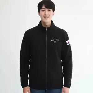 공군 ROKAF 군인 군대 전체자수 집업  기모 플리스 후리스