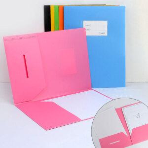 A4 양면 포켓 클리어 화일 단색 문서 파일 서류집 봉투
