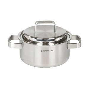 키친아트 IH 국내산 올스텐 316 통5중 양수냄비 18cm 20cm 24cm 눈금 계량 가정용 국 탕 찌개 라면 이유식 고급 