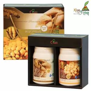 [자연의선택] 프리미엄 마죽선물세트 1호 1.2kg(은행마죽600g/버섯더덕마죽600g)