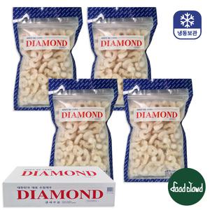 다이아몬드 냉동 흰다리 새우살 [71/90] 500g x 4개 생새우살