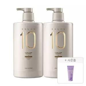 미쟝센 살롱10, 극손상 샴푸, 990ml, 2개 + 증정 ( 프로페셔널 시카 프로틴 트리트먼트, 70ml, 1개)