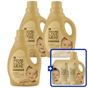 네이쳐러브메레 아기세탁세제 용기형 1800ml 3개[GIFT]오리지널향 1800ml 1개더+500ml 리필 2팩더 총 6팩