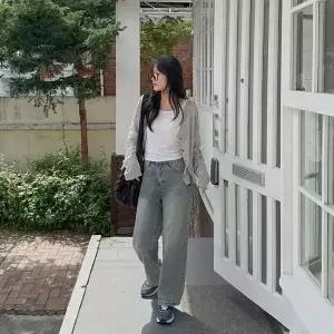 [제작/빅사이즈]이블렛 미엔프 길이별 와이드 데님팬츠 제이스타일