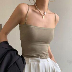 [옷자락]여자 봄 여름 패드내장 쿨썸머 이너 튜브탑 끈나시_P356243932