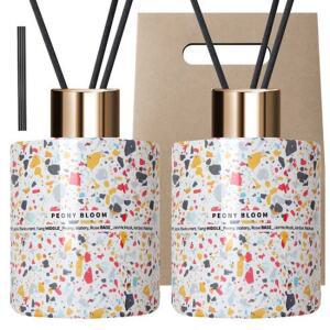 플렌느 마블 니치 향 디퓨저  스틱 랜덤발송 10p  쇼핑백 세트 피오니블룸 200ml 2개