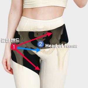 흘러내림 없는 골반 고관절 틀어짐 교정 교정기 1P 체형 기구 밴드 운동기 벨트