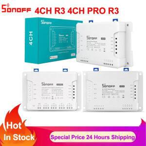 Sonoff 4CH (R3) PRO R3 스마트 Wifi 스위치 스마트 홈 자동화 모듈 스마트 RF 4 갱 스위치 롤링 게이트 원
