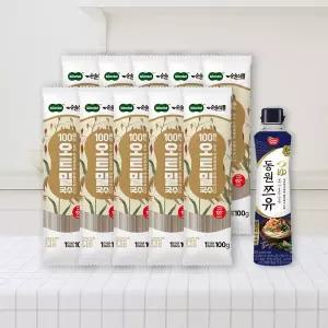 [순솔][순솔X동원] 순솔 100% 오트밀국수 100g 10봉 X 동원 쯔유 500g 소바 세트