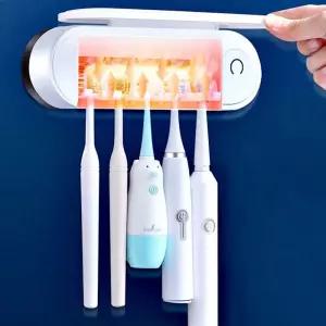 UVC LED 램프 건조 소독 원터치 간편 칫솔 살균기 무선 욕실위생 자외선 칫기 소독기 솔기 거치 치솔 실소