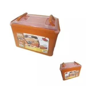 전자렌지 멀티누름락 황토 프라스틱 반찬통 밀폐용기 14L 8호중