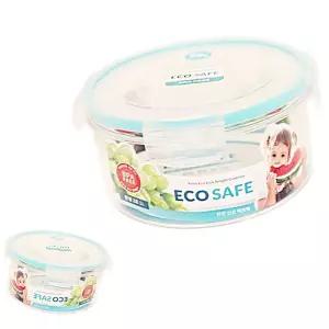 뮤 반찬통 신선 냉장고 밀폐용기 1P 원형 플라스틱김치통 1000ml